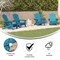 Flash Furniture Blue Adirondack Patio Chairs with Cupholder, 4PK 4-LE-HMP-1044-10-BL-GG - alternate 3